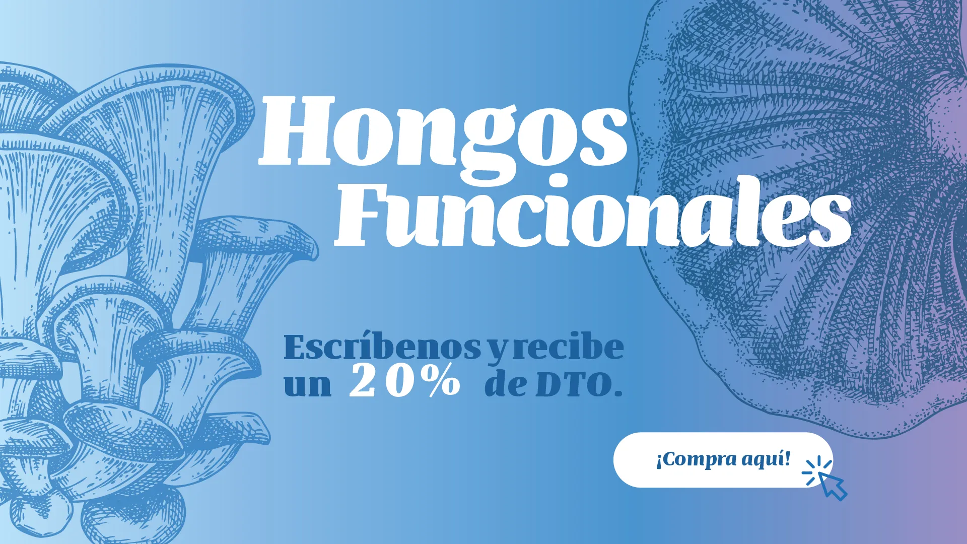 Hongos funcionales Biotecni con 20% de descuento